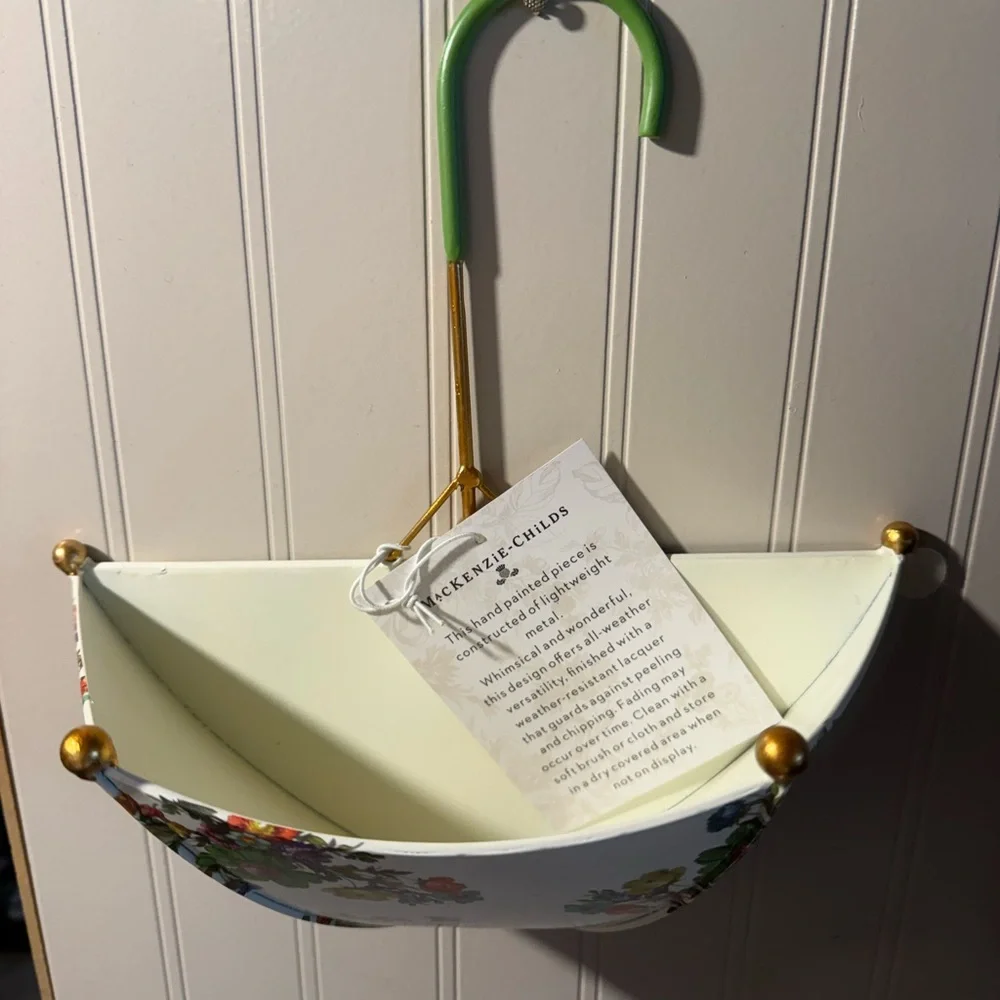 MacKenzie-Childs Umbrella Wall Planter - Picture 2 of 4
